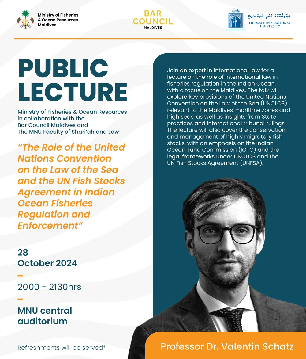 Upcoming Public Lecture: The Role of International Law in Fisheries Regulation and Enforcement in the Indian Ocean